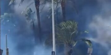Incendio forestal (#IFManises) en el Barranc del Salt de l'Aigua, entre Quart de Poblet y Manises