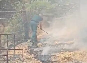 La Guardia Civil también apaga el incendio en la zona de La Vall d'Uixó
