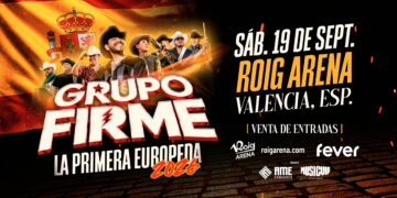 Grupo Firme arrancará su gira europea en el Roig Arena de Valencia el próximo 19 de septiembre