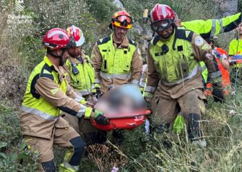 Rescate en Chodos tras caer un menor a un barranco de diez metros de altura