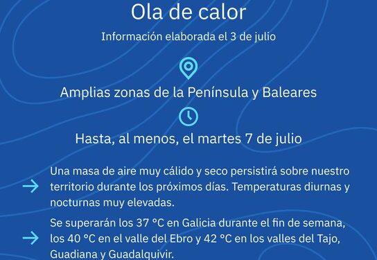 Alerta máxima por calor extremo: la AEMET emite un aviso especial ante la llegada de una segunda ola de calor