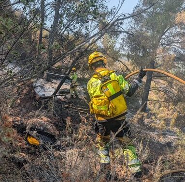 El Incendio de Soneja ya ha calcinado 183 hectáreas y encara sus horas más complicadas