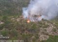 Movilización de medios por un incendio forestal inicialmente declarado en Siete Aguas y reubicado en Chera