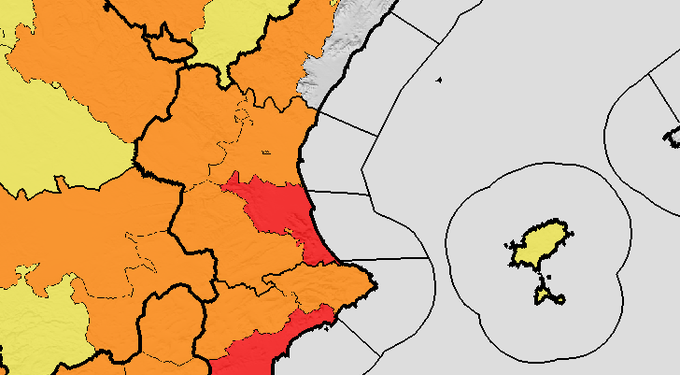 Sanidad y AEMET activan el aviso rojo por temperaturas extremas que superarán los 42 °C en el sur de Valencia y Alicante 1 Sanidad y AEMET activan el aviso rojo por temperaturas extremas que superarán los 42 °C en el sur de Valencia y Alicante