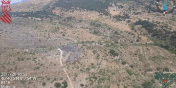 Los bomberos controlan en tiempo récord un Incendio forestal en Morella