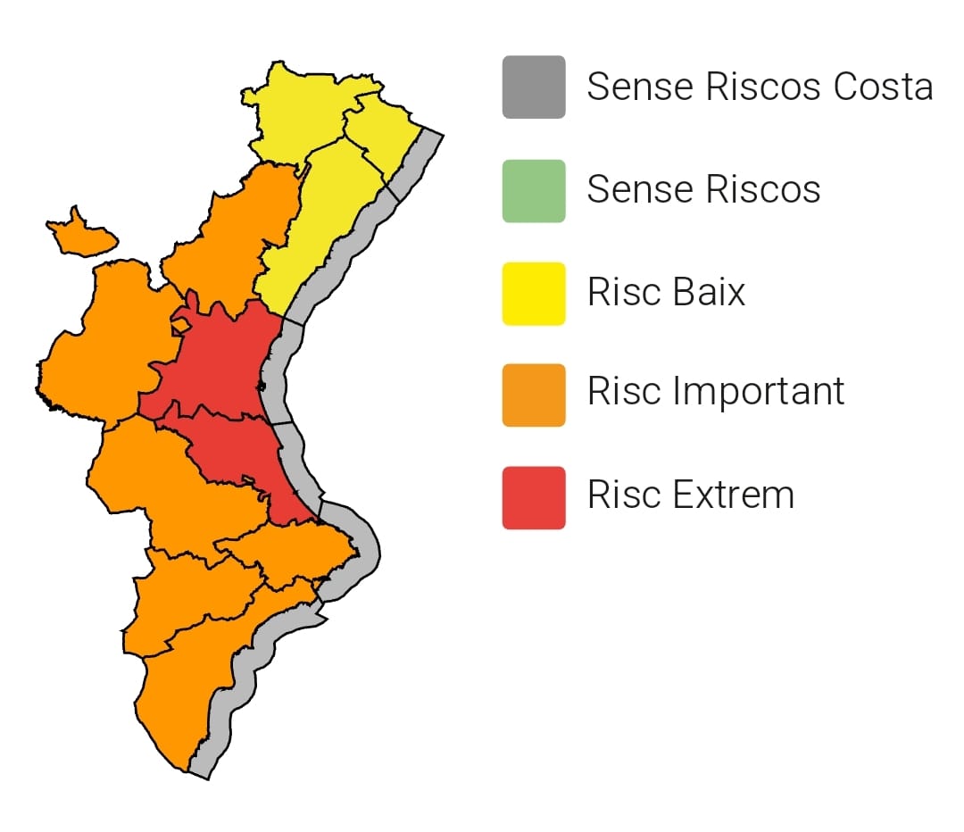 Alerta máxima en la CV para este miércoles: Calor extremo, tormentas secas y riesgo extremo de incendios 2 HNLuiXDWwAAKcd8