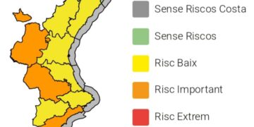 Alerta naranja en la CV: el calor extremo y las tormentas también este jueves