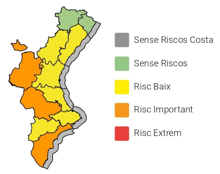 Alerta naranja en la CV: el calor extremo y las tormentas también este jueves 1 Alerta naranja en la CV: el calor extremo y las tormentas también este jueves