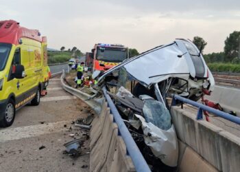 Un muerto y dos heridos graves en un trágico accidente de tráfico en la A-35 a la altura de Montesa 14 Un muerto y dos heridos graves en un trágico accidente de tráfico en la A-35 a la altura de Montesa
