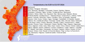 Infierno a medianoche: la Comunitat Valenciana se ahoga a las puertas de una ola de calor extremo