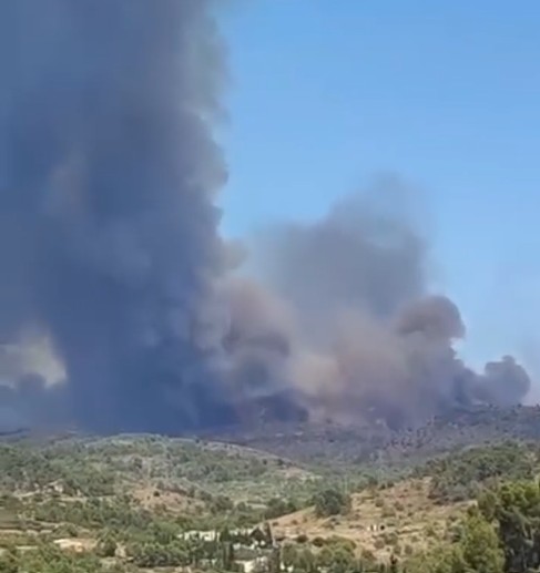 El violento incendio en Soneja obliga a evacuar por completo el municipio de Azuébar tras calcinar el terreno a gran velocidad 1 El violento incendio en Soneja obliga a evacuar por completo el municipio de Azuébar tras calcinar el terreno a gran velocidad