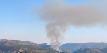 Desplegado un dispositivo de emergencia por un incendio forestal en Culla (Castellón)