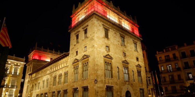 La Generalitat iluminará el Palau y Metrovalencia con los colores de España para apoyar a la selección en la final del Mundial 1 La Generalitat iluminara el Palau y Metrovalencia con los colores de Espana para apoyar a la seleccion en la final del Mundial