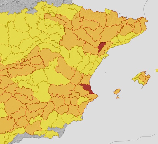 Nueva Alerta roja por calor extremo en el litoral sur de Valéncia: los termómetros rozarán los 42ºC también este miércoles 1 Nueva Alerta roja por calor extremo en el litoral sur de Valéncia: los termómetros rozarán los 42ºC también este miércoles