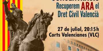 Juristes Valencians homenajea a Jaume I y da de plazo hasta el 31 de julio a Juanfran Pérez Llorca para salvar el Derecho Civil Valenciano