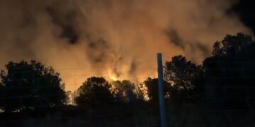 Incendio declarado esta noche en el Parque Natural de La Mata y Torrevieja