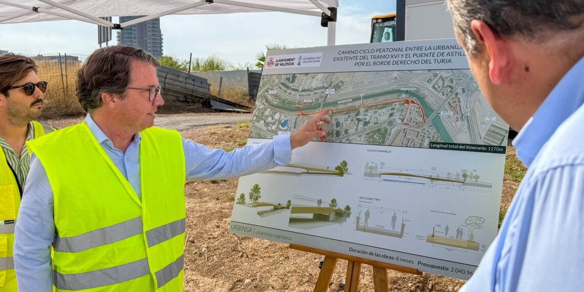El camino ciclopeatonal del Grau cruzará el Túria con una pasarela de 54 metros preparada para soportar grandes avenidas 1 El camino ciclopeatonal del Grau cruzará el Túria con una pasarela de 54 metros preparada para soportar grandes avenidas