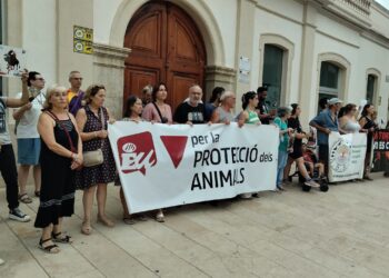 Activistas y vecinos vuelven a concentrarse en Alfafar para exigir la abolición de los festejos taurinos