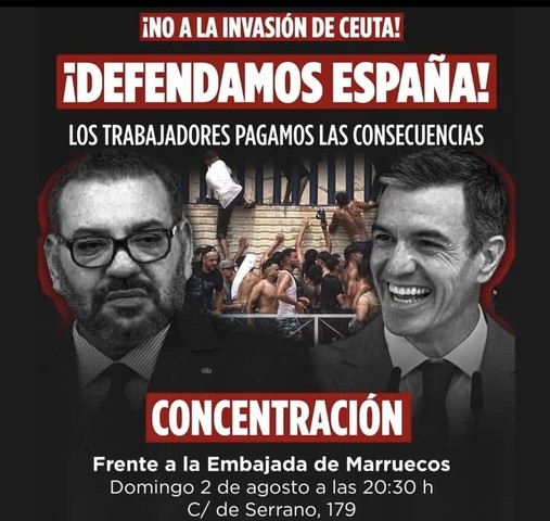 Convocan una concentración frente a la Embajada de Marruecos en Madrid tras las protestas registradas en Barcelona 1 Convocan una concentración frente a la Embajada de Marruecos en Madrid tras las protestas registradas en Barcelona