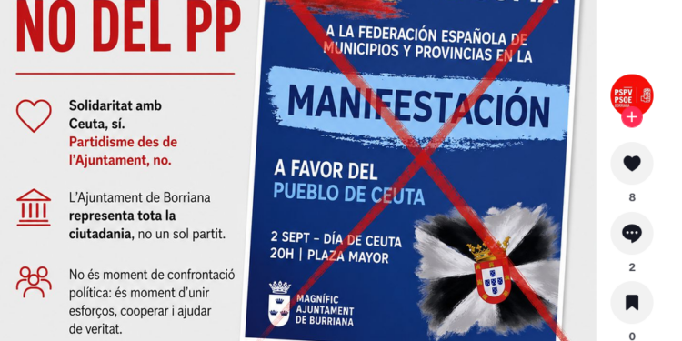 Polémica en la CV: el PSPV pide no acudir a las concentraciones convocadas por la FEMP e impulsa actos alternativos