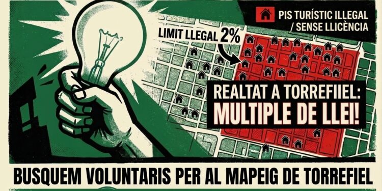 La Asociación Vecinal de Torrefiel denuncia el incumplimiento masivo del límite del 2% de pisos turísticos