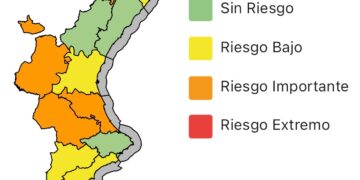 Emergencias activa la alerta naranja en la Comunitat Valenciana por fuertes tormentas, granizo y calor extremo