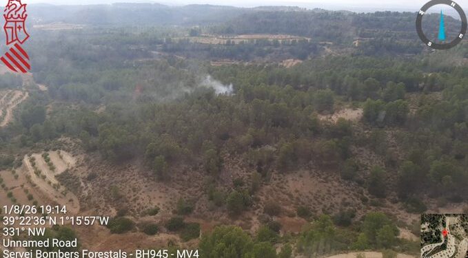 Un incendio forestal moviliza a los servicios de emergencia en las Hoces del Cabriel 1 Un incendio forestal moviliza a los servicios de emergencia en las Hoces del Cabriel
