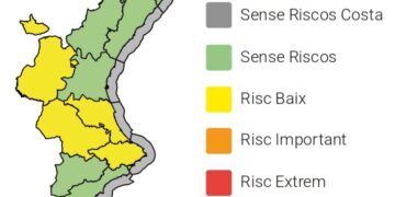 Emergencias activa la alerta amarilla en la Comunitat Valenciana por un episodio de altas temperaturas