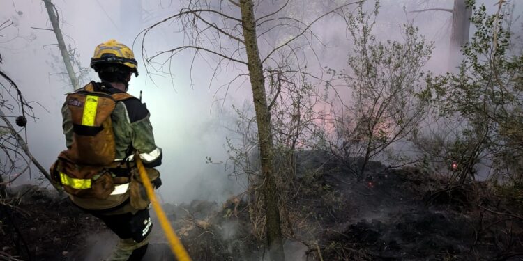 Los bomberos afianzan el perímetro del incendio de La Vall d'Uxó y piden evitar la zona ante la presencia de curiosos e «influencers»