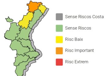 Emergencias activa la alerta naranja en el interior norte de Castellón por intensas lluvias y tormentas