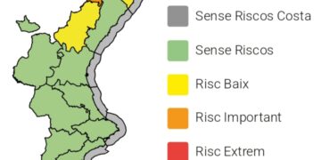 Emergencias activa la alerta naranja en el interior norte de Castellón por intensas lluvias y tormentas