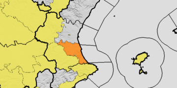 Alerta meteorológica en la Comunitat Valenciana: el litoral sur de Valencia en aviso naranja por valores de hasta 40 °C y tormentas con granizo en el interior