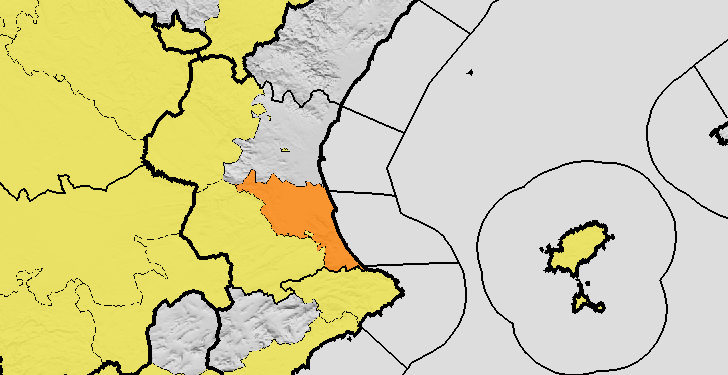 Alerta meteorológica en la Comunitat Valenciana: el litoral sur de Valencia en aviso naranja por valores de hasta 40 °C y tormentas con granizo en el interior