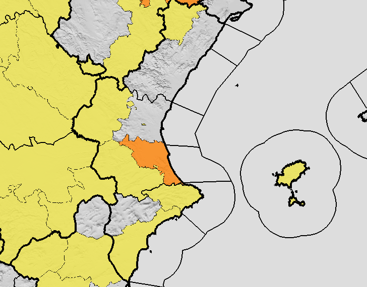 Alerta meteorológica en la Comunitat Valenciana: el litoral sur de Valencia en aviso naranja por valores de hasta 40 °C y tormentas con granizo en el interior