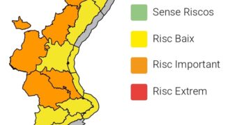 Emergencias decreta la alerta naranja en Castellón y Valencia por fuertes lluvias y tormentas a partir de este lunes