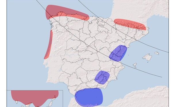 La AEMET alerta de las zonas donde las nubes de tarde podrían entorpecer la visión del eclipse solar 1 La AEMET alerta de las zonas donde las nubes de tarde podrían entorpecer la visión del eclipse solar