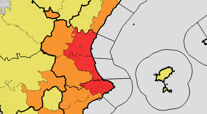 Alerta roja por un episodio extremo de viento de poniente y temperaturas de hasta 44 °C
