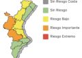 Emergencias eleva a naranja la alerta por fuertes lluvias en el interior de Valencia este viernes 14 de agosto