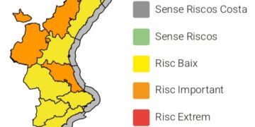 Elevan las alertas meteorológicas en Valencia y Castelló por fuertes tormentas