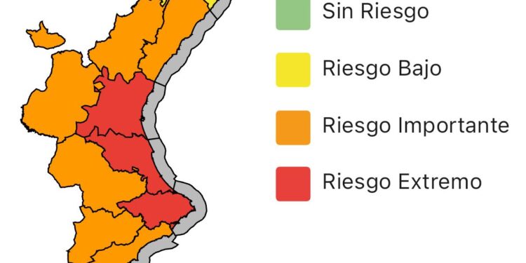 Emergencias eleva el nivel de alerta en la CV ante un episodio inminente de temperaturas extremas y viento de poniente