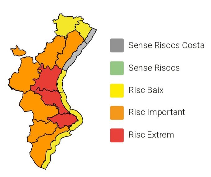 Emergencias GVA eleva la alerta por temperaturas e incorpora nueva por tormentas 1 Emergencias GVA eleva la alerta por temperaturas e incorpora nueva por tormentas