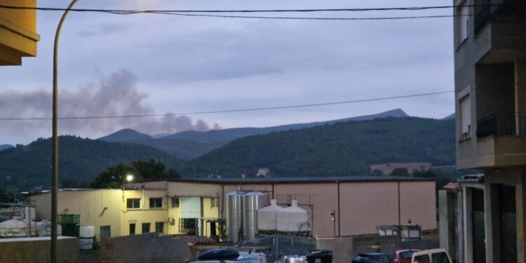 Un rayo desencadena un incendio forestal en Segorbe y moviliza a un amplio dispositivo de extinción