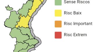 El Centro de Coordinación de Emergencias activa la alerta amarilla por lluvias y tormentas en el litoral de Castellón y Valencia