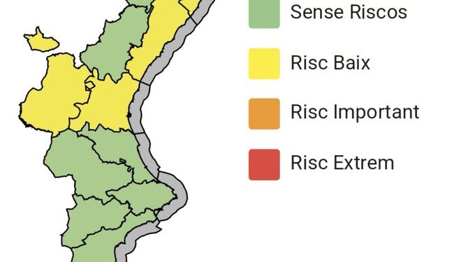 Emergencias decreta la alerta amarilla por tormentas y fuertes lluvias en Castelló y Valencia 1 Emergencias decreta la alerta amarilla por tormentas y fuertes lluvias en Castelló y Valencia