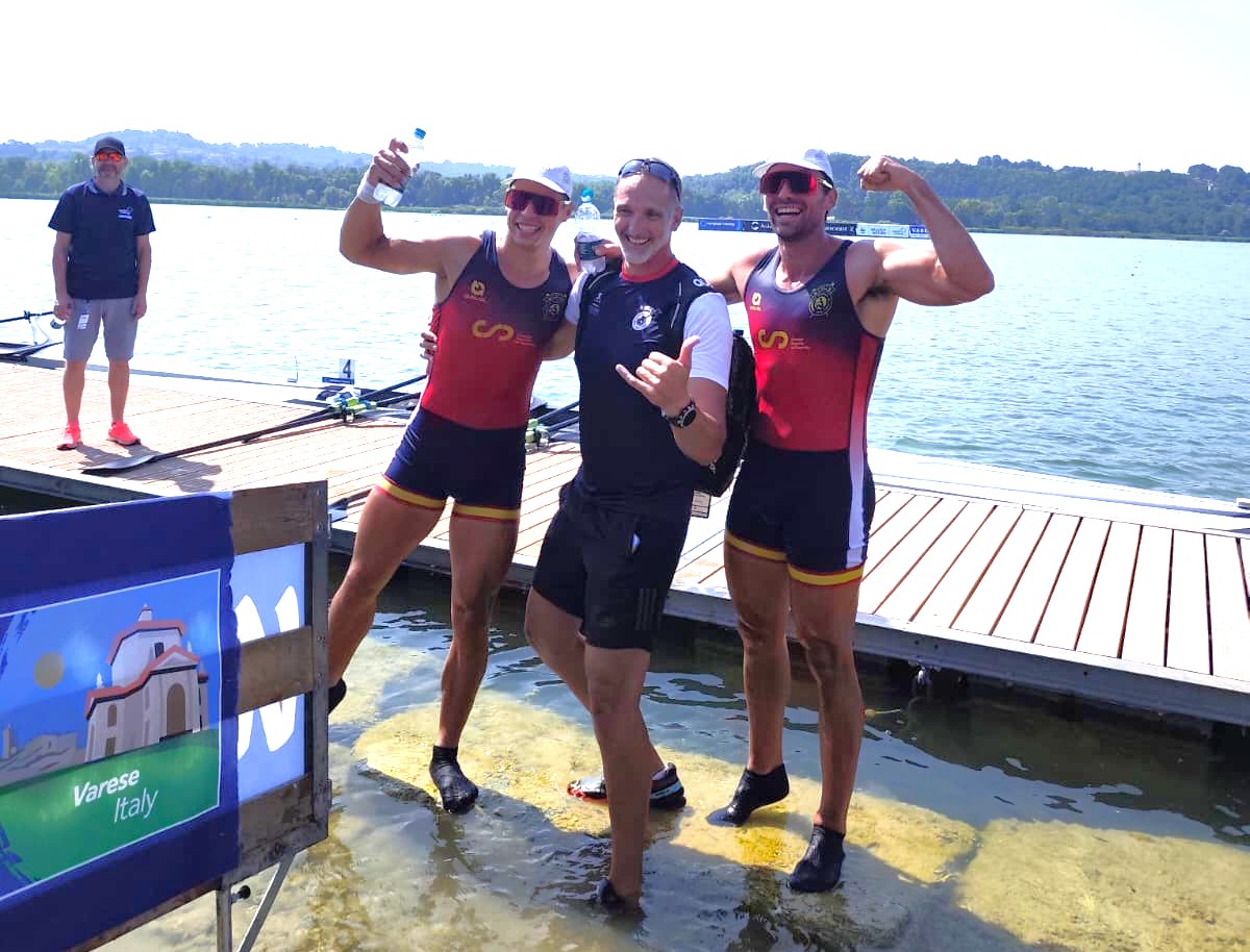 Plata de ley continental para el remo español en Varese 2 Plata