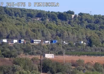 Un accidente en la AP-7 a la altura de Peñíscola complica el tráfico en dirección a Tarragona
