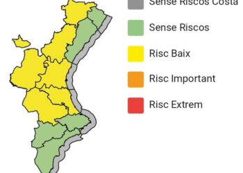 Emergencias activa la alerta amarilla en la Comunitat Valenciana por tormentas en el interior y calor asfixiante en Valencia