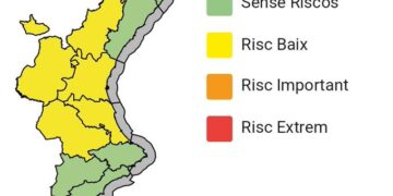 Emergencias activa la alerta amarilla en la Comunitat Valenciana por tormentas en el interior y calor asfixiante en Valencia