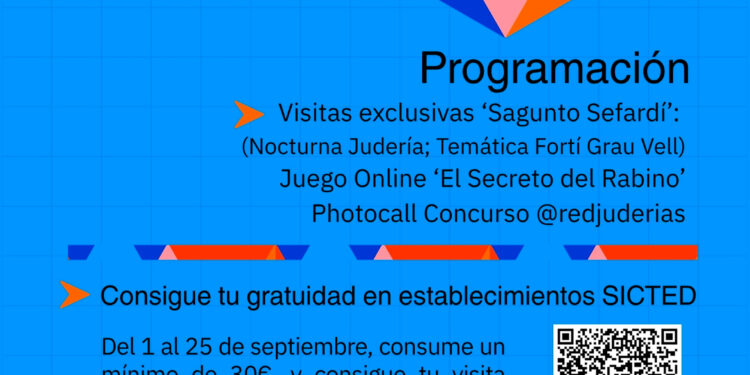 Turismo de Sagunto organiza una nueva edición del ‘Septiembre Sefardí’ a partir del 12 de septiembre 1 Turismo de Sagunto organiza una nueva edición del ‘Septiembre Sefardí’ a partir del 12 de septiembre