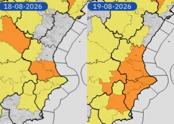 La AEMET eleva la alerta a nivel naranja por calor en la CV: el termómetro se disparará hasta los 43ºC